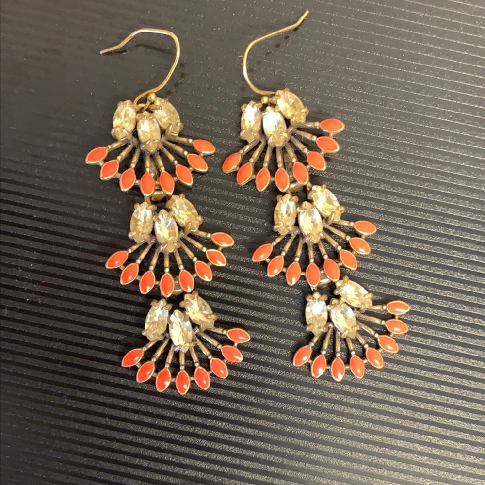 Stella and dot stone and crystal drop earrings